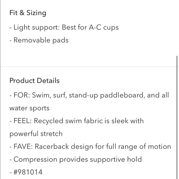 Athleta Malibu Bikini Top A-C NWT Teal - Picture 8 of 9